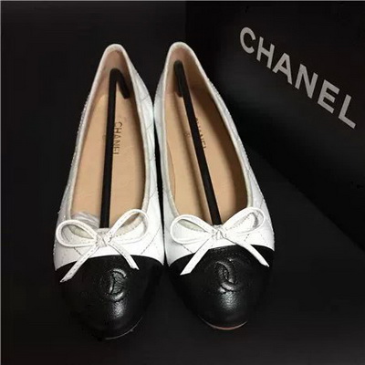 CHANEL Shallow mouth flat shoes Women--118